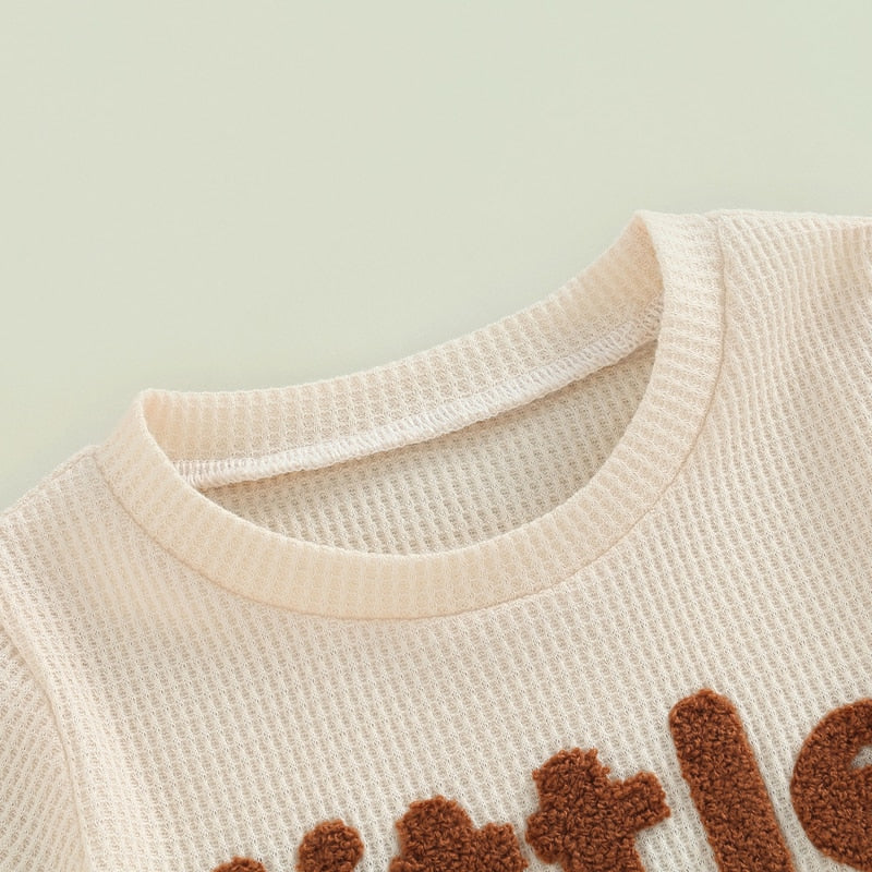 LITTLE DUDE Waffle Knit Outfit