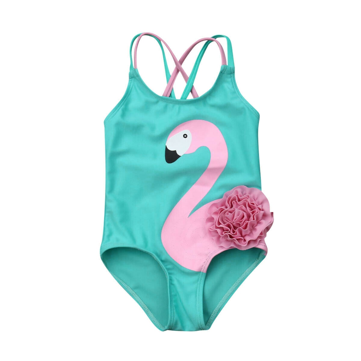 Girls shop flamingo swimsuit