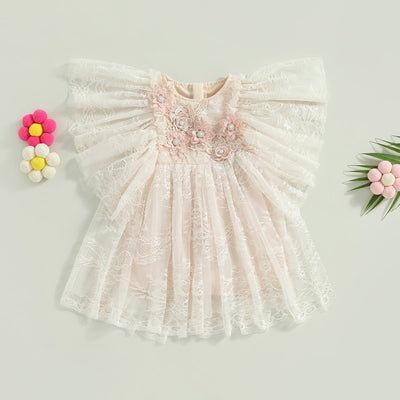 ANGELA Flower Embroidered Lace Dress