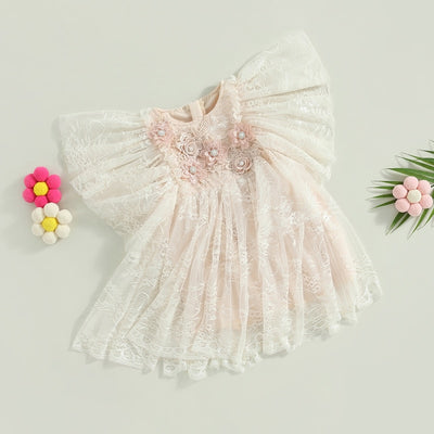 ANGELA Flower Embroidered Lace Dress