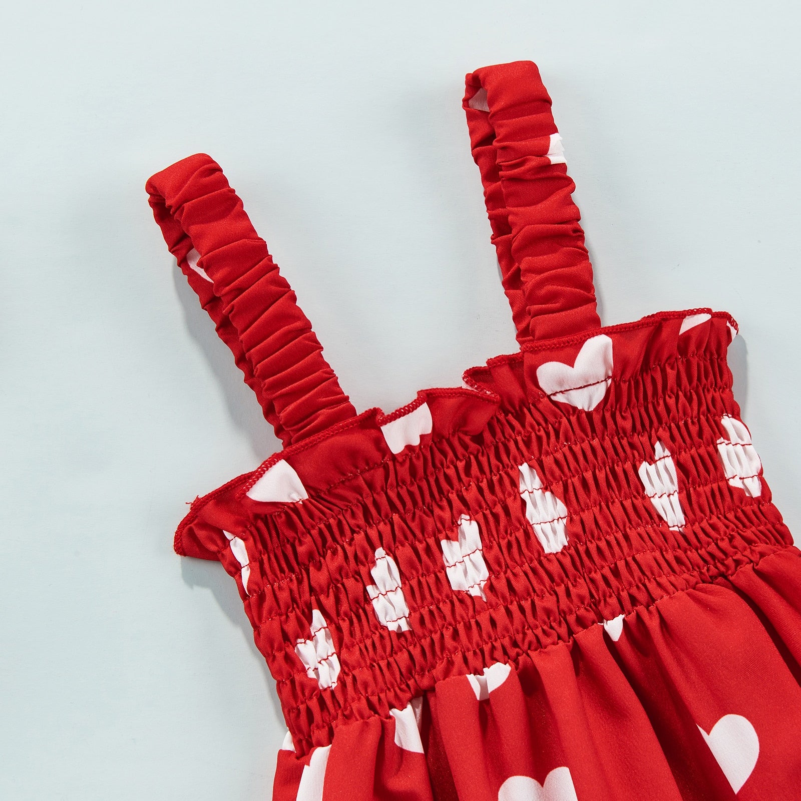 HEART Red Romper with Headband
