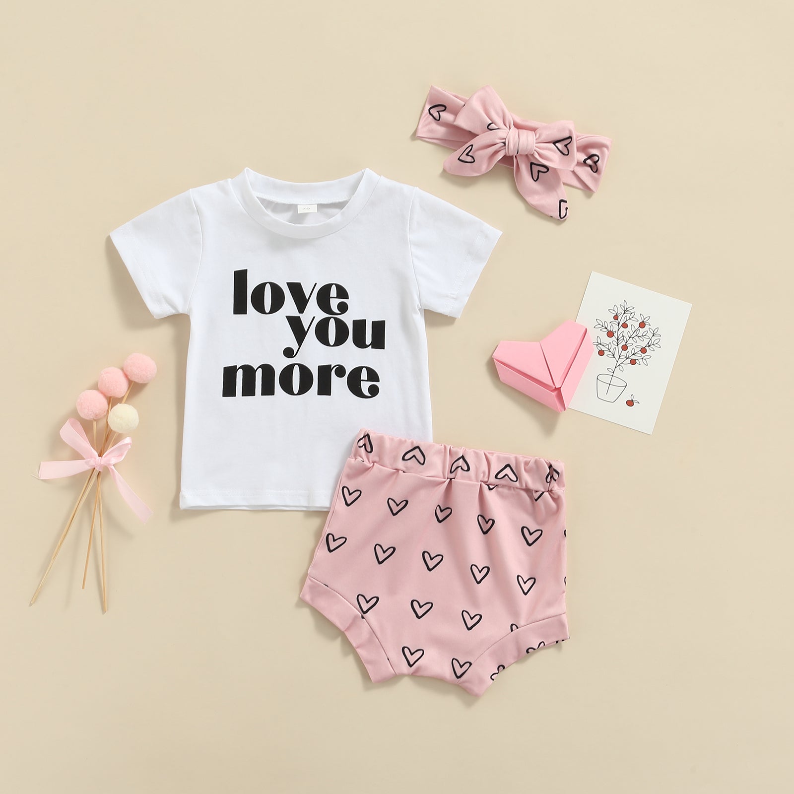 LOVE YOU MORE Outfit with Headband