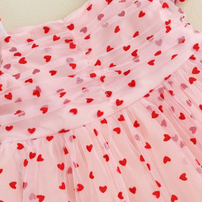 POLKA HEARTS Tulle Dress