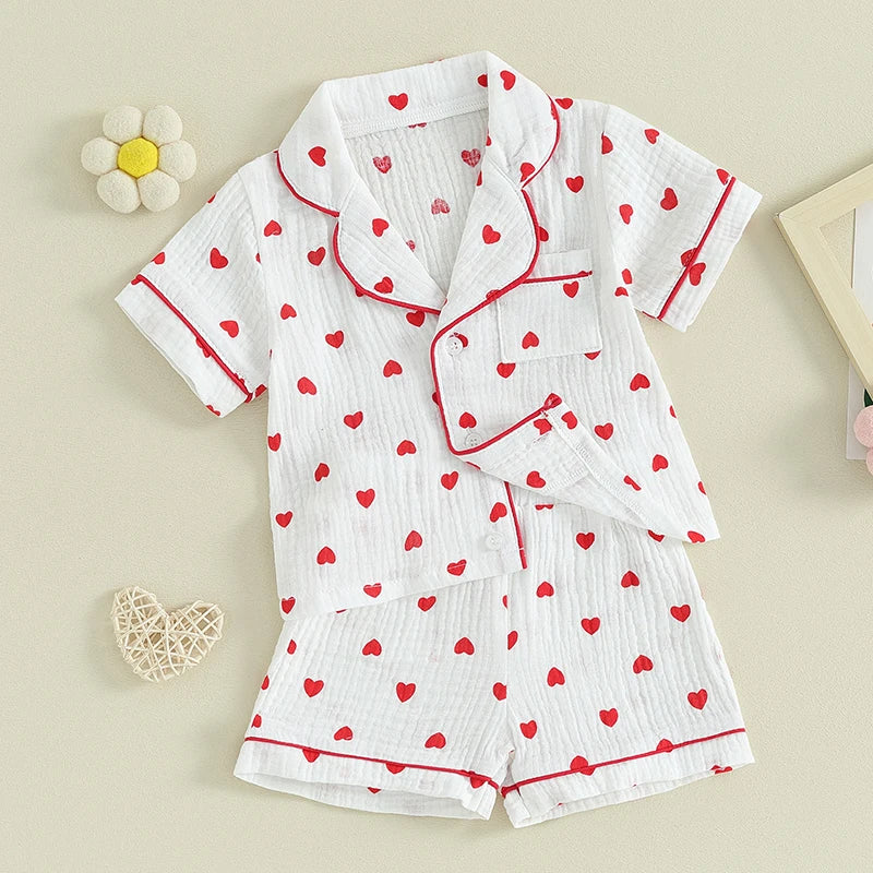 HEARTS Muslin Pyjamas