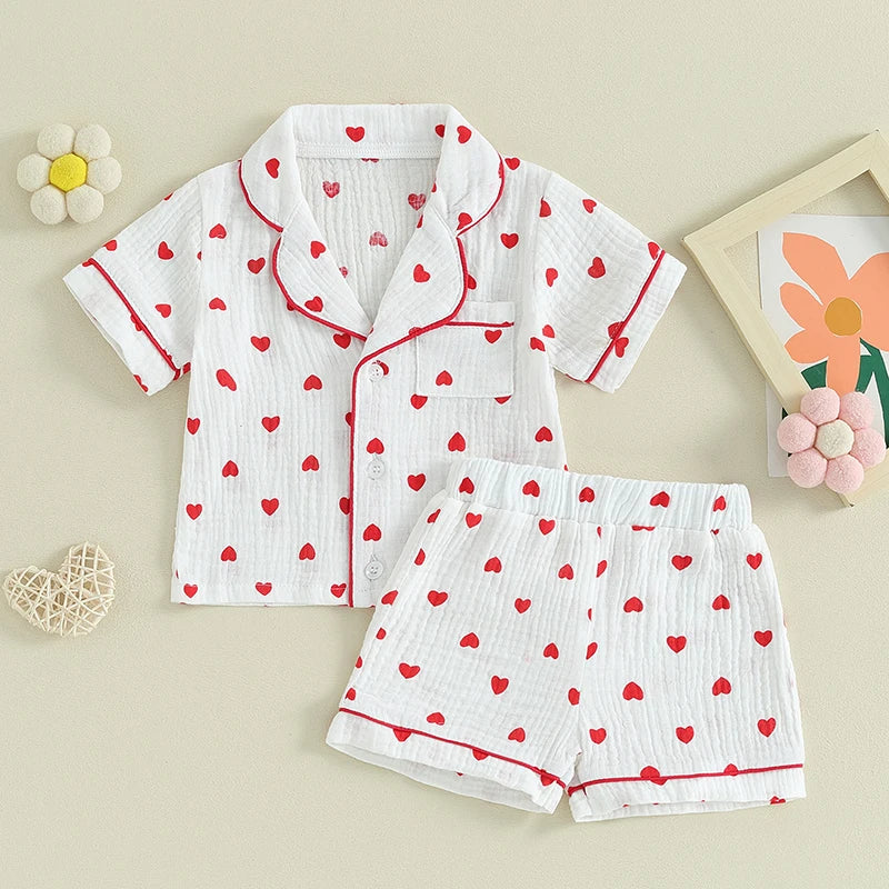 HEARTS Muslin Pyjamas