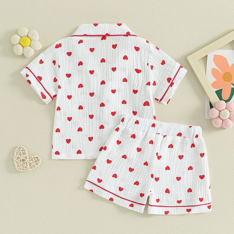 HEARTS Muslin Pyjamas