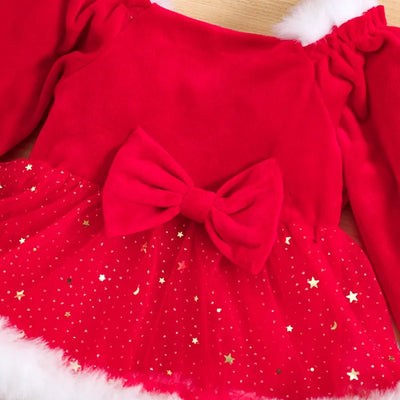 CHRISTMAS SPARKLES Santa Romper Dress