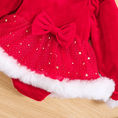 CHRISTMAS SPARKLES Santa Romper Dress