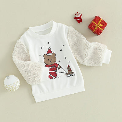 TEDDY Plush Sleeve Sweatshirt