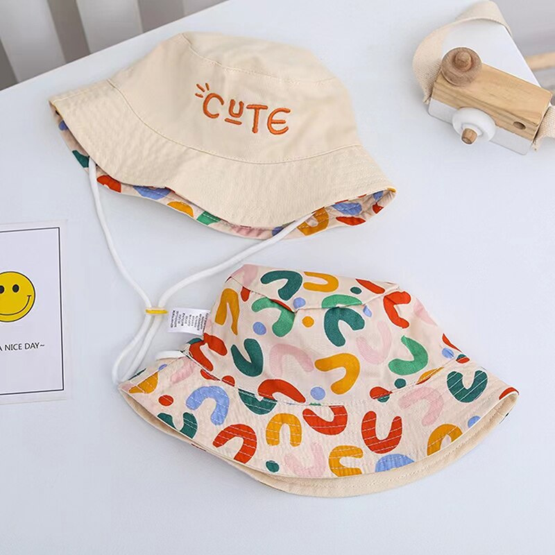 summer hats for infants Adorable And Protective Double-Face Sun Hat For Babies, 52cm