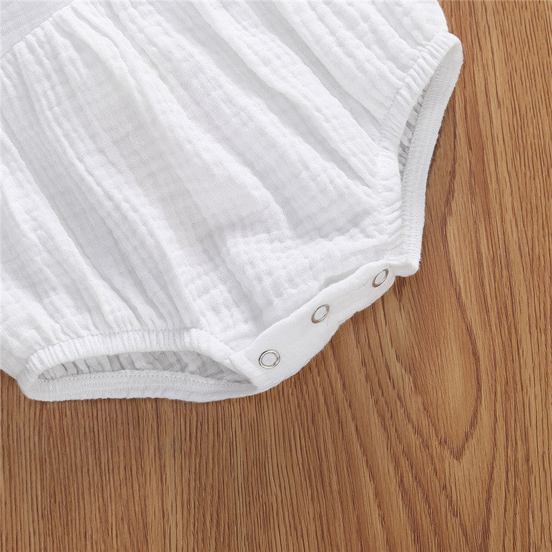 THEA Embroidered Ruffle Romper