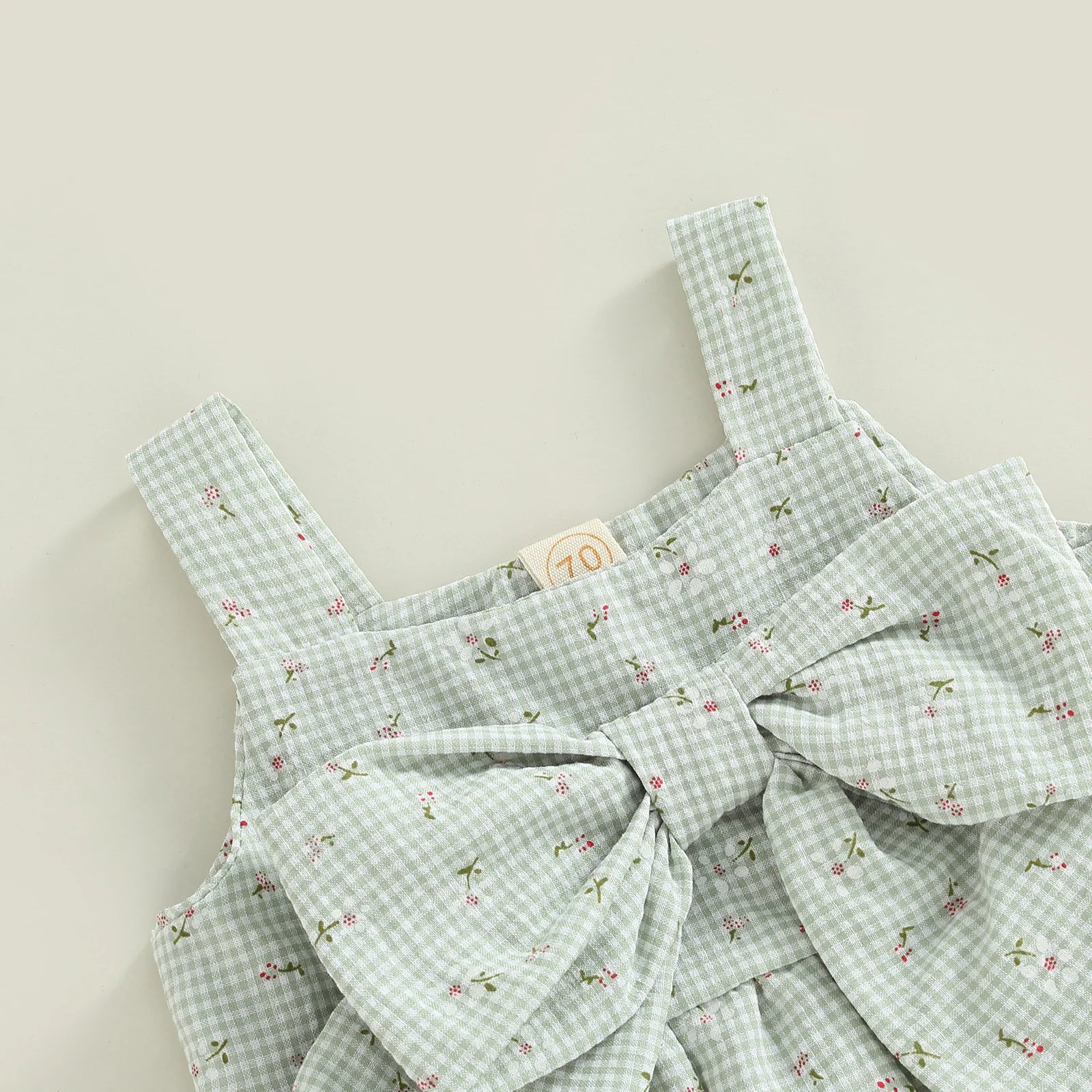 LEAH Checkered Big Bow Outfit