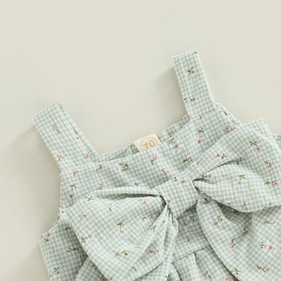 LEAH Checkered Big Bow Outfit
