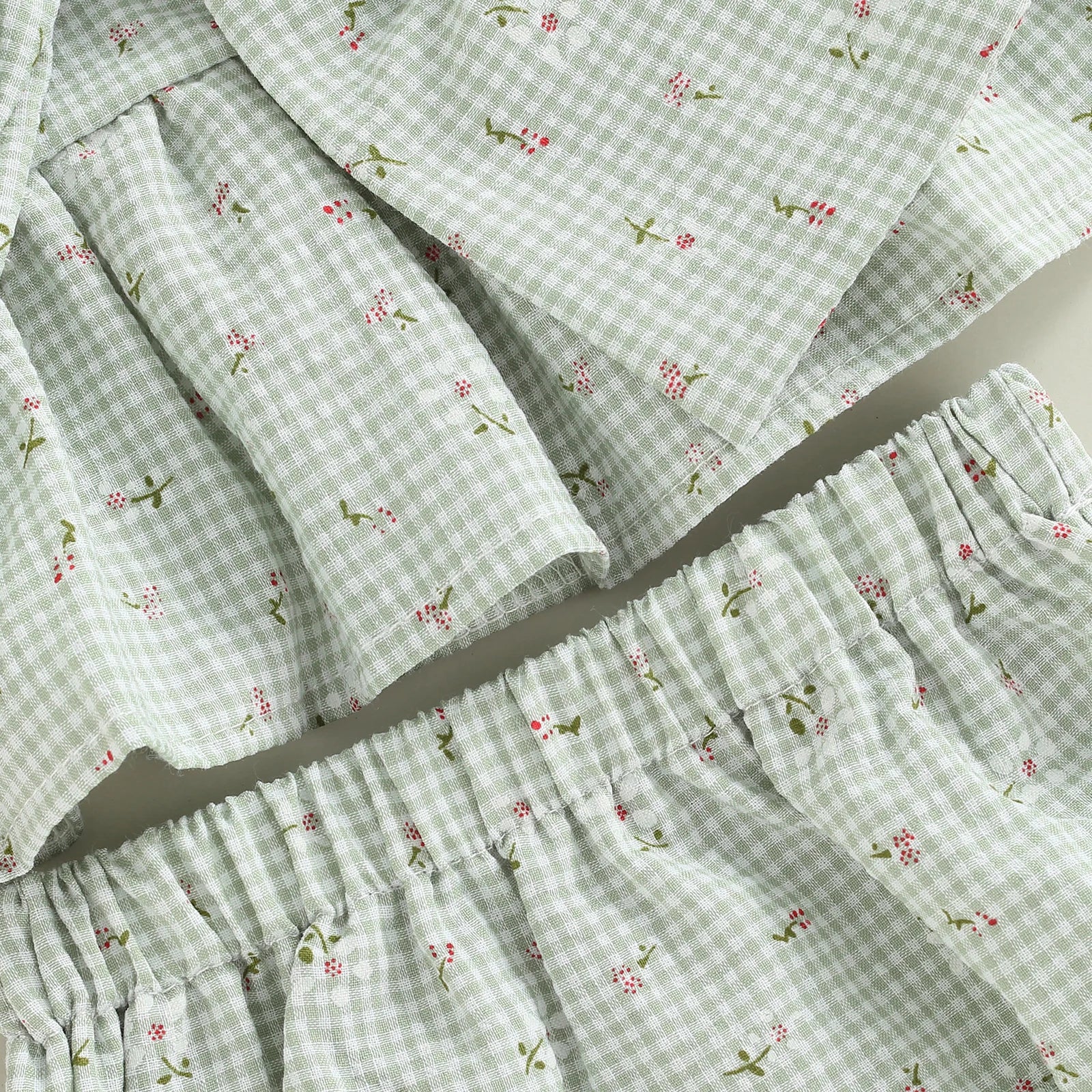 LEAH Checkered Big Bow Outfit