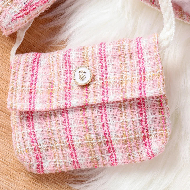Irish Pink Plaid Tweed Handbag | Tweed Purse | USA Kilts