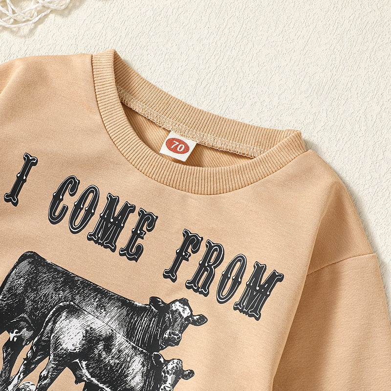 HOME IS WHERE THE HERD IS Long-Sleeve Onesie