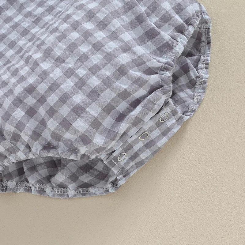 PAULINA Checkered Romper