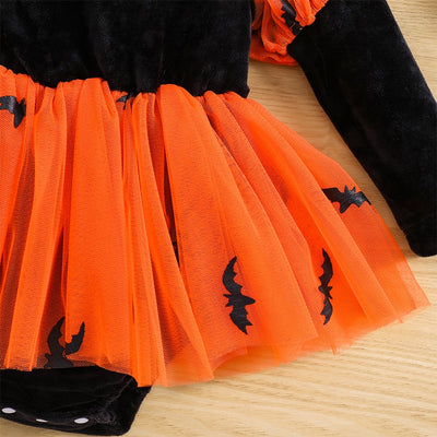 BAT PRINCESS Tulle Romper Dress with Headband