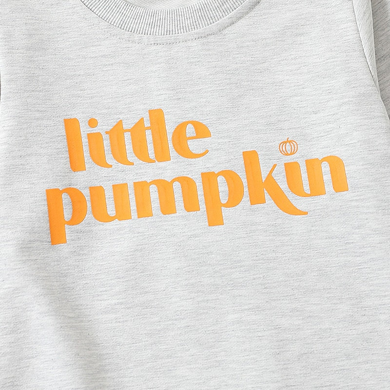 LITTLE PUMPKIN Light Gray Sweatshirt