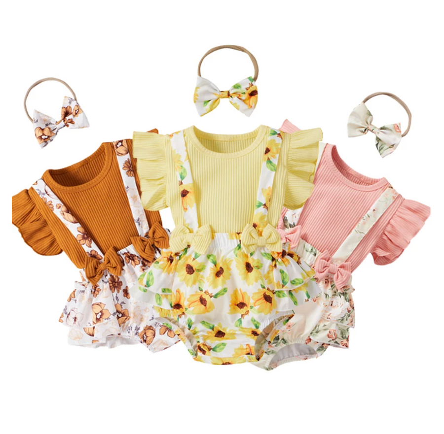 SOPHIE Overall Romper with Headband