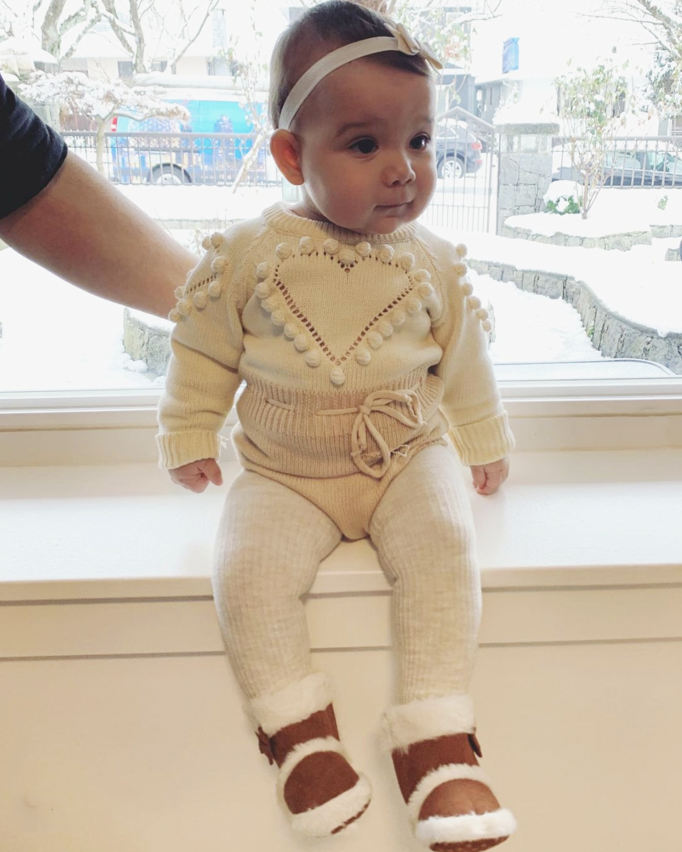 HEART Knitted Romper