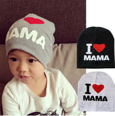 I Love Mama / Papa Warm Cotton Beanie
