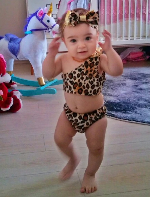 Infant 2024 leopard swimsuit