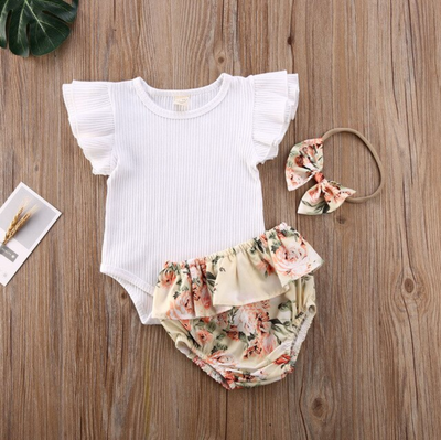 ADLEY Floral Outfit with Headband