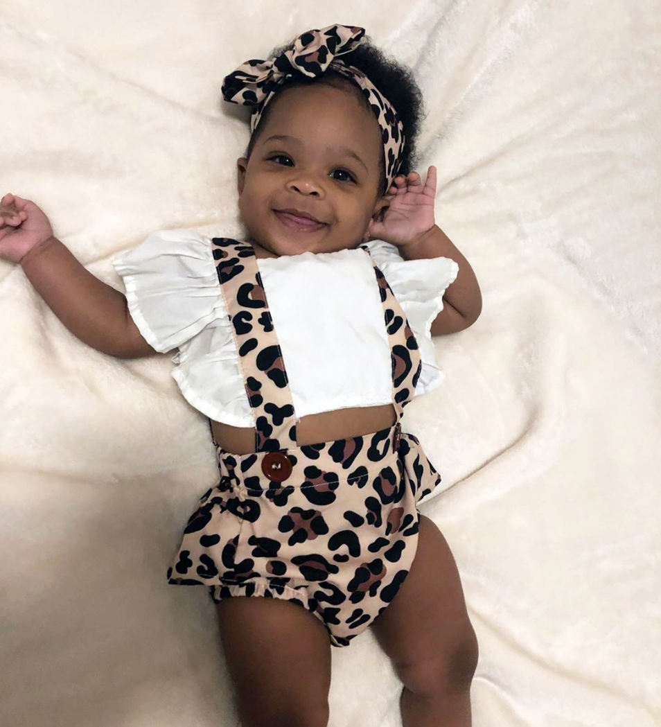 Baby girl leopard print romper best sale