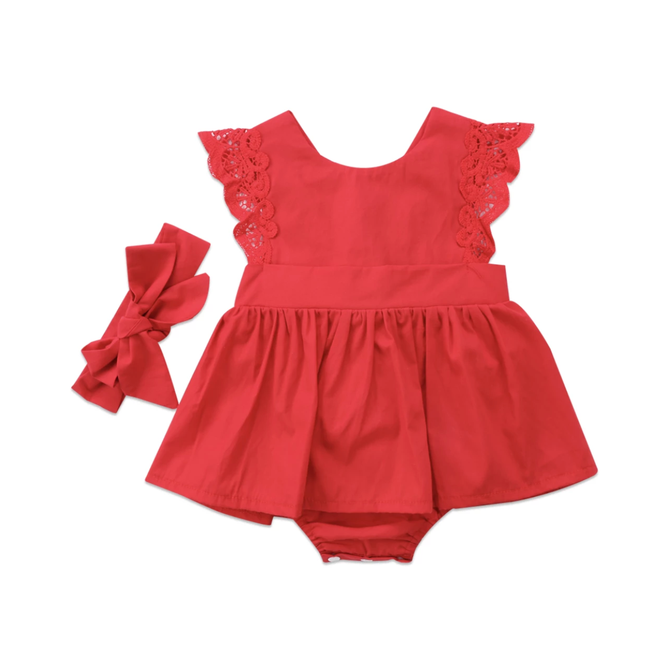 Baby girl red lace dress deals