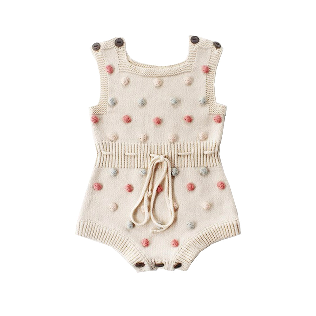 PAULA Polka Dot Knitted Romper