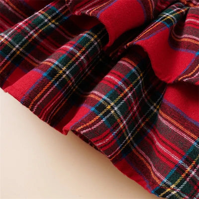 NATALIE Layered Plaid Overall Dress Outfit