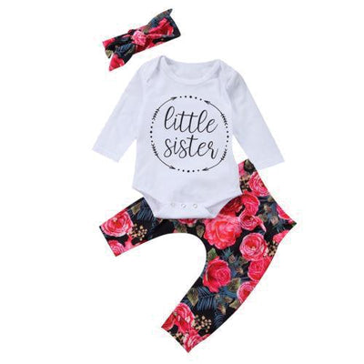 3 piece 'Little Sister' Roses Outfit