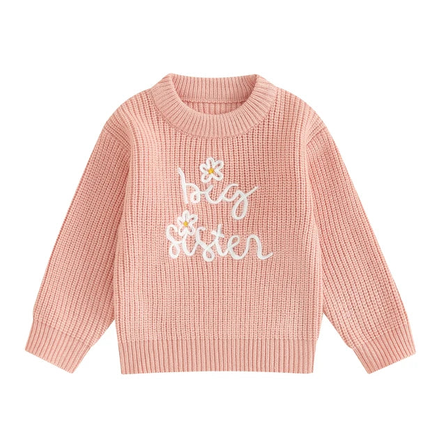 BIG SISTER Flower Knitted Sweater Hazel Bo