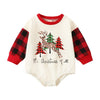 IT'S CHRISTMAS Y'ALL Plaid Long-Sleeve Onesie
