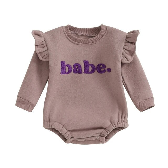 BABE Ruffle Long-Sleeve Onesie