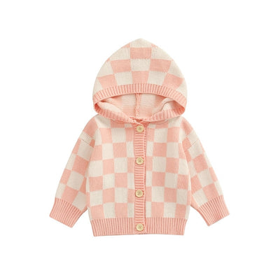 CHECKERS Hooded Cardigan