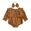 CHARLOTTE Floral Collar Romper with Headband