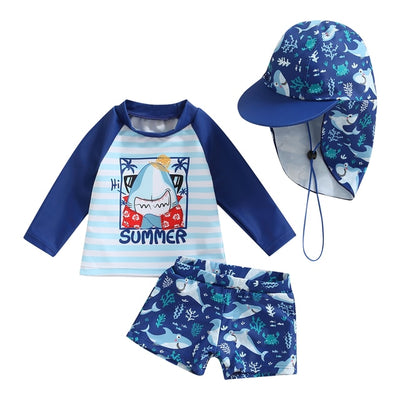 HI SUMMER Shark Swimsuit with Sunhat