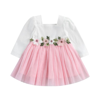 ALLISON Flower Embroidered Tulle Dress