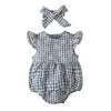 HALEY Checkered Flower Romper