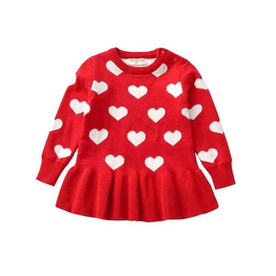 LITTLE HEARTS Knitted Dress