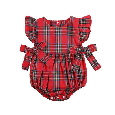 GINNY Checkered Romper