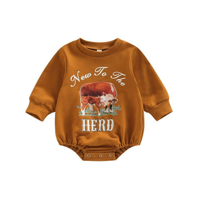 NEW TO THE HERD Long-Sleeve Onesie