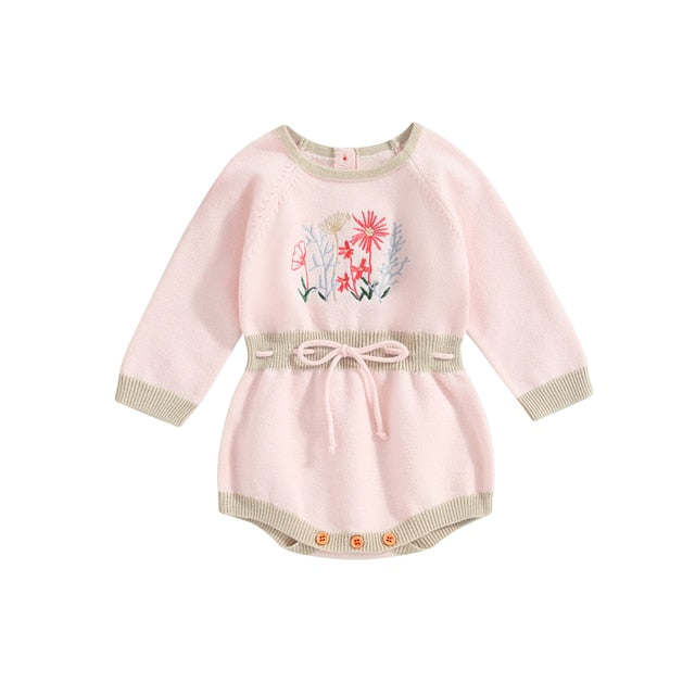 FLOWER FIELD Knitted Romper