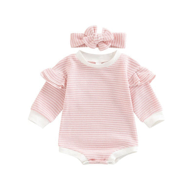 KIRBY Striped Knitted Romper with Headband