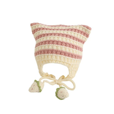 STRAWBERRY Striped Beanie