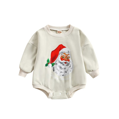 MERRY CHRISTMAS Vintage Santa Long-Sleeve