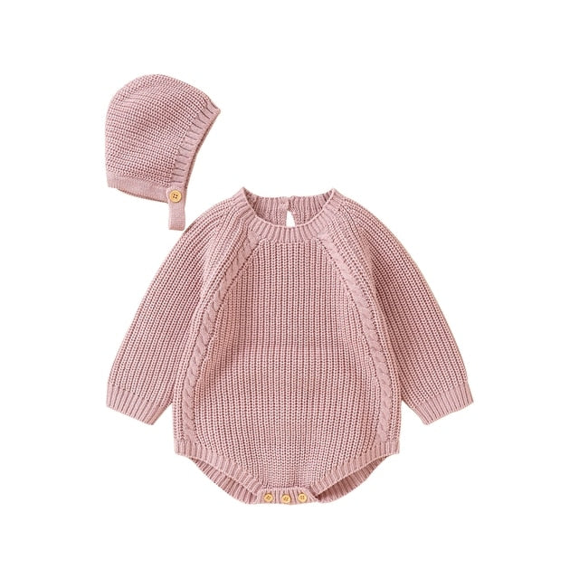 RYLEE Knitted Romper with Cap