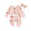 SANTA CLAUS Flower Ruffle Jumpsuit